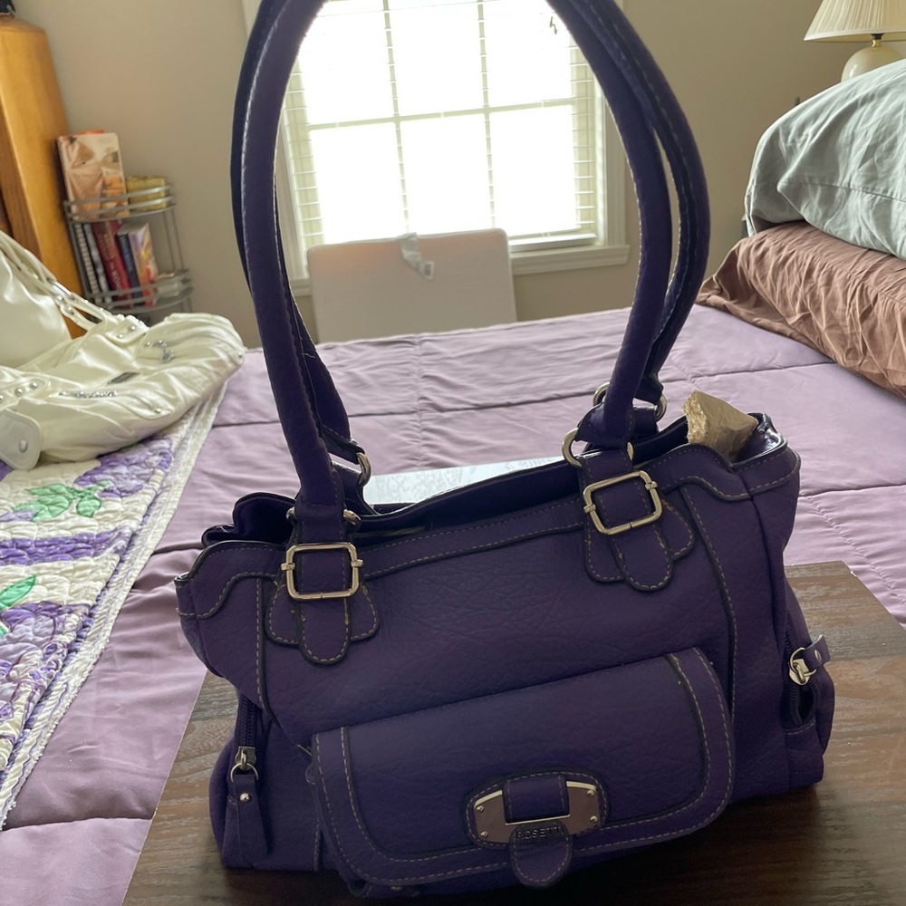 Rosetti Purple Shoulder Bag with Structured Design